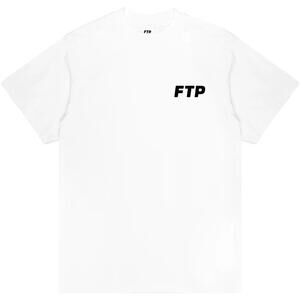 FTP Flocked Logo Tee (White) – Size XL – As Pictured